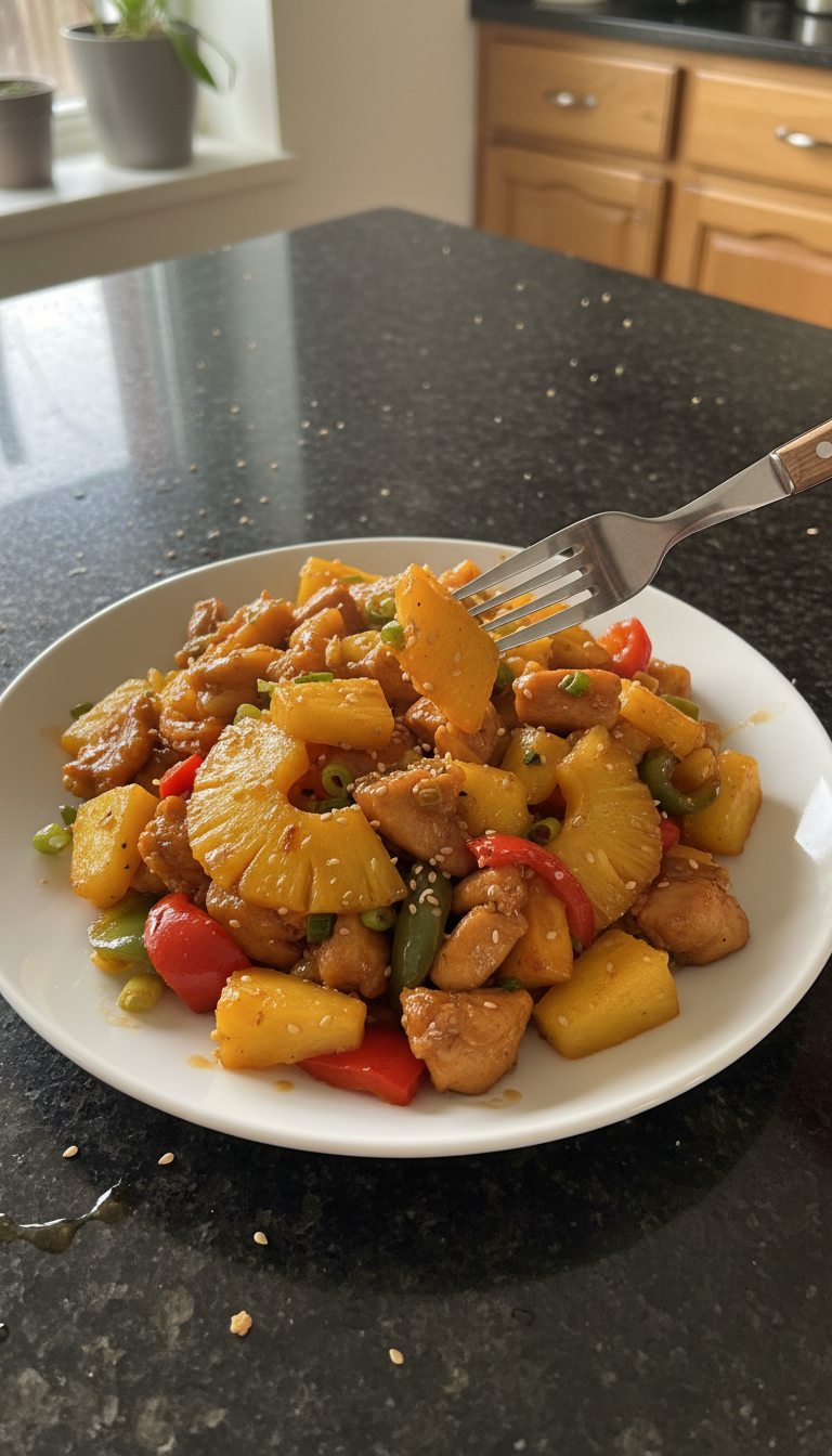 Tangy Pineapple Chicken Stir Fry