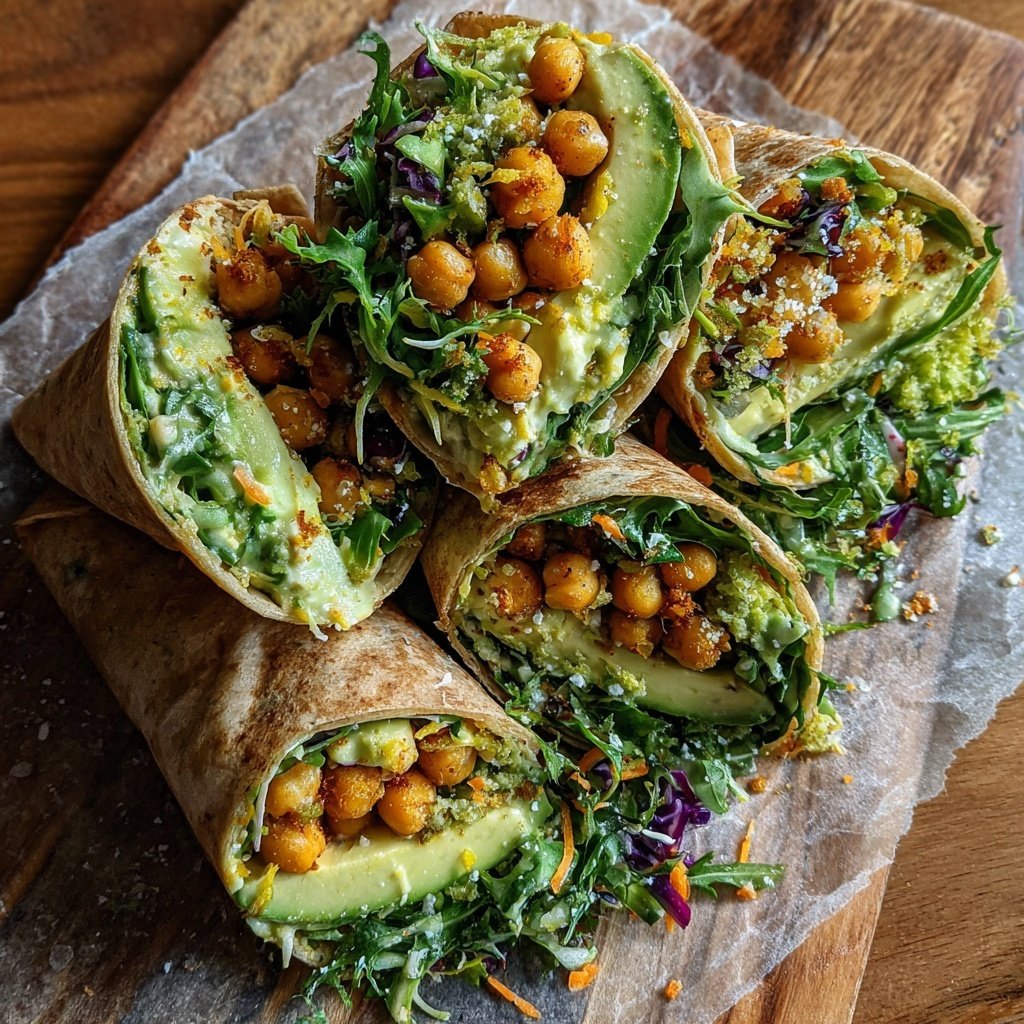 Crispy Chickpea Salad Wraps