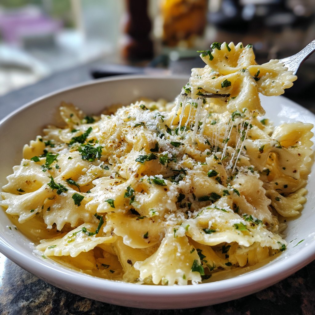 Garlic Butter Cottage Cheese Pasta