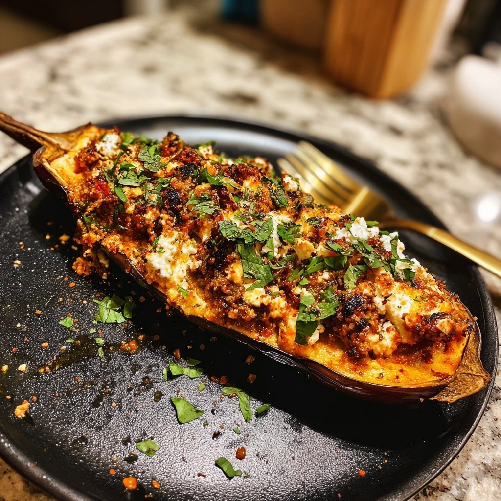 Mediterranean Stuffed Eggplant
