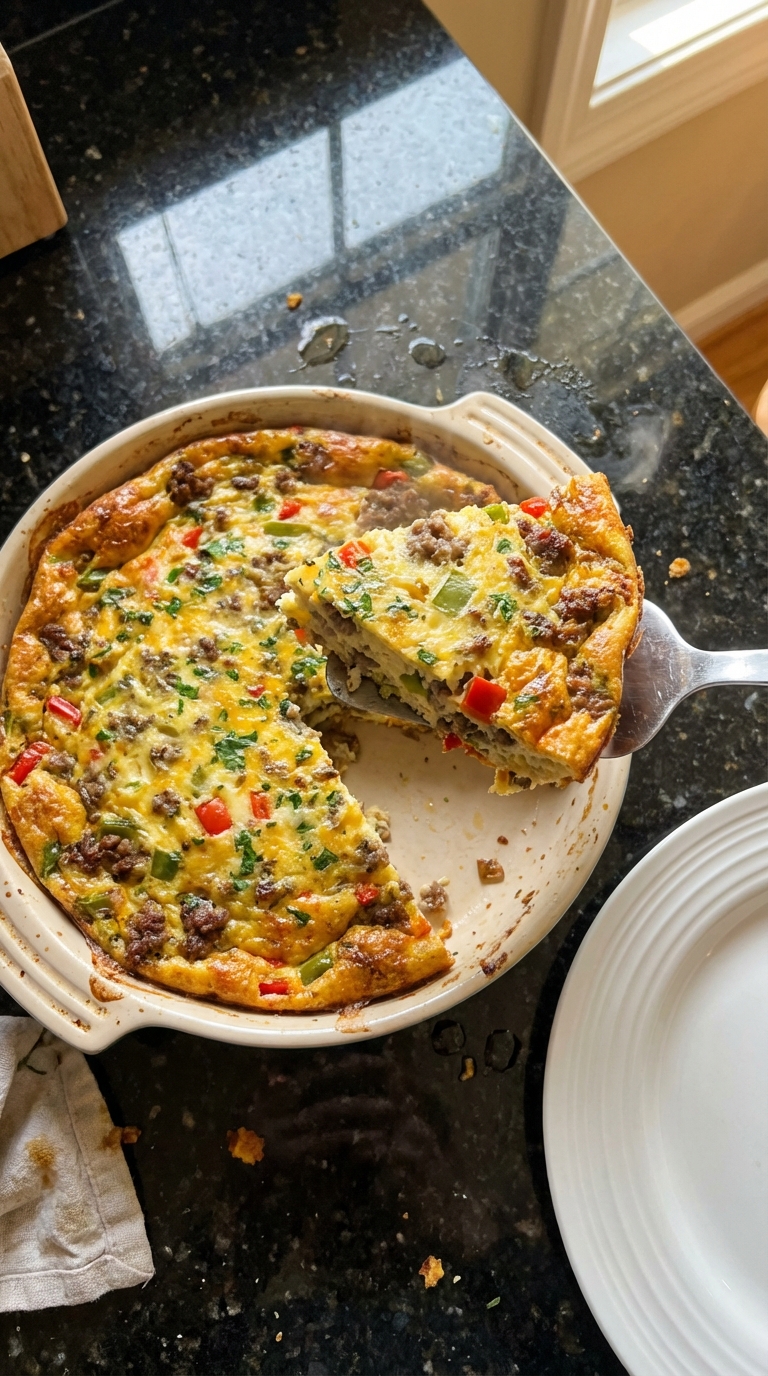 Savory Ground Beef and Veggie Frittata