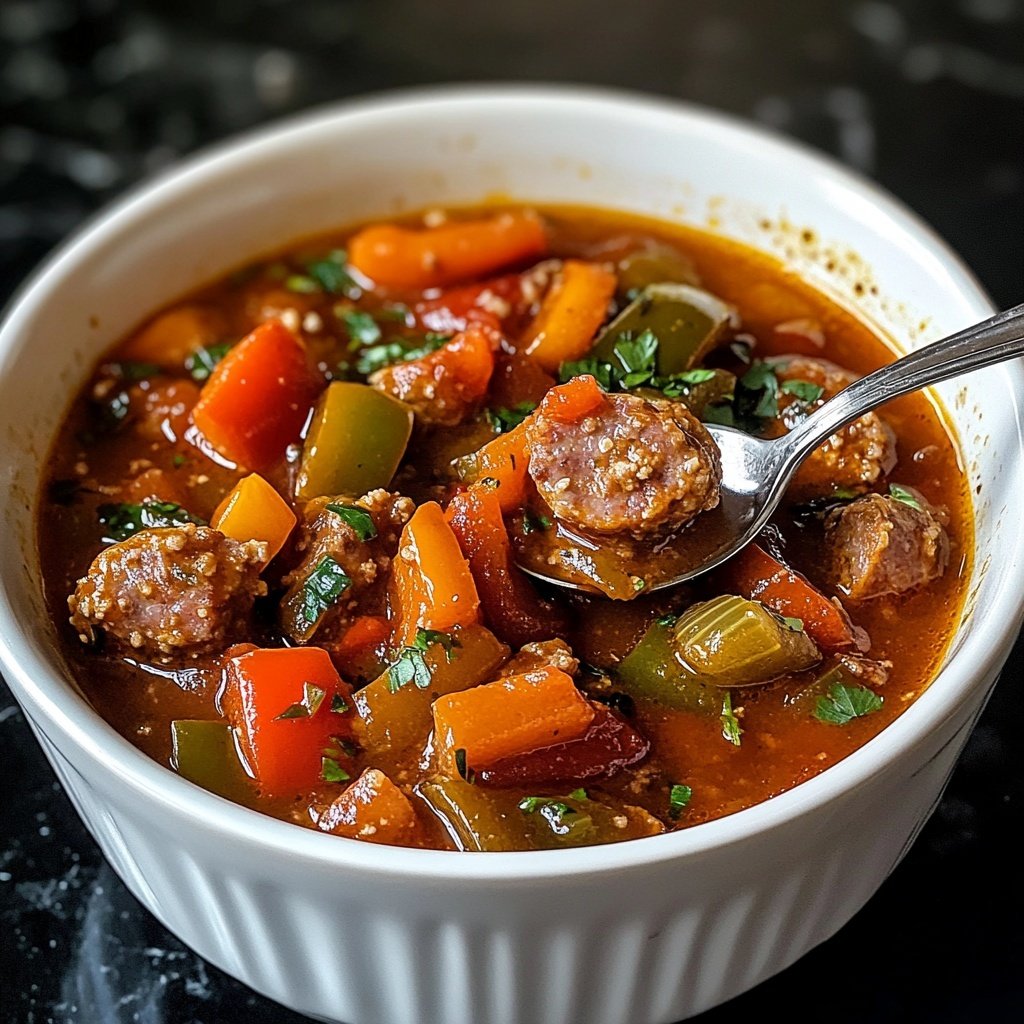 Slow Cooker Italian Sausage Soup