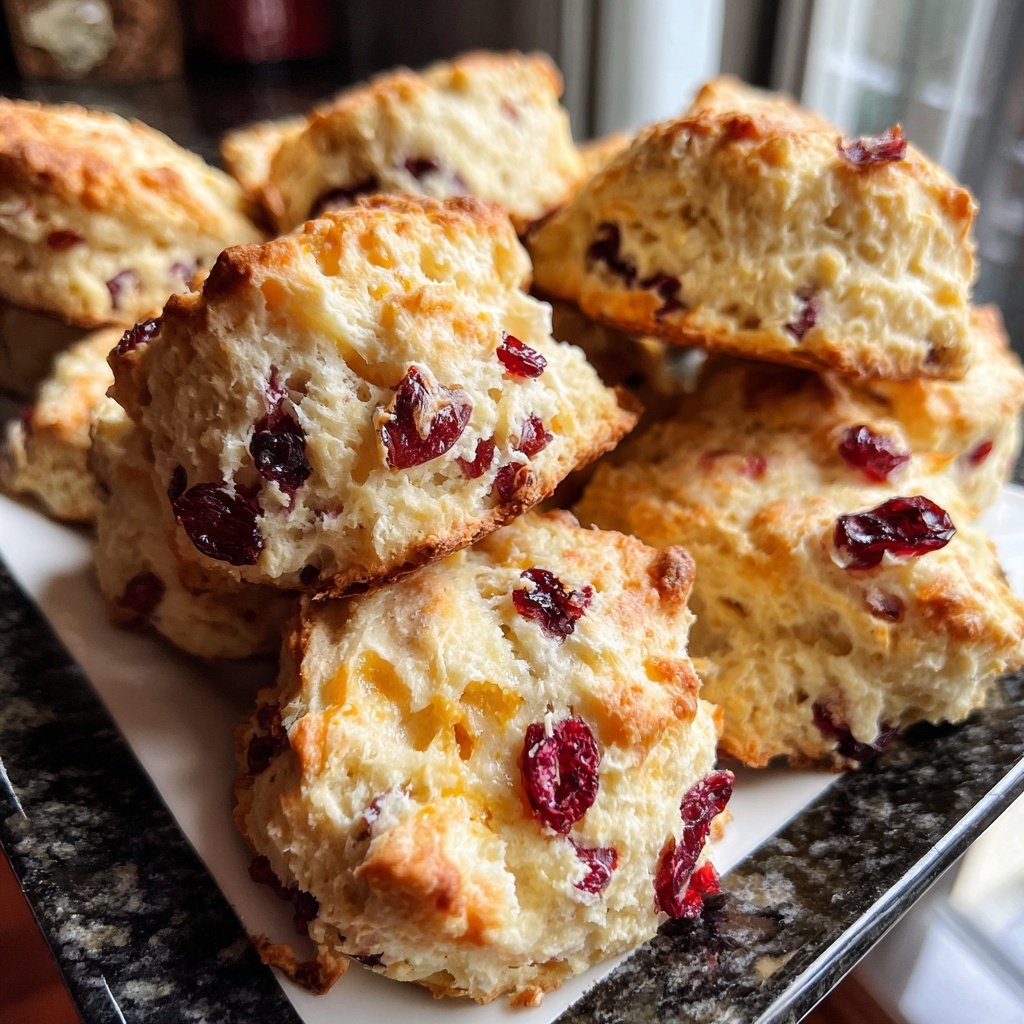 Cranberry Orange Scones with Orange Butter