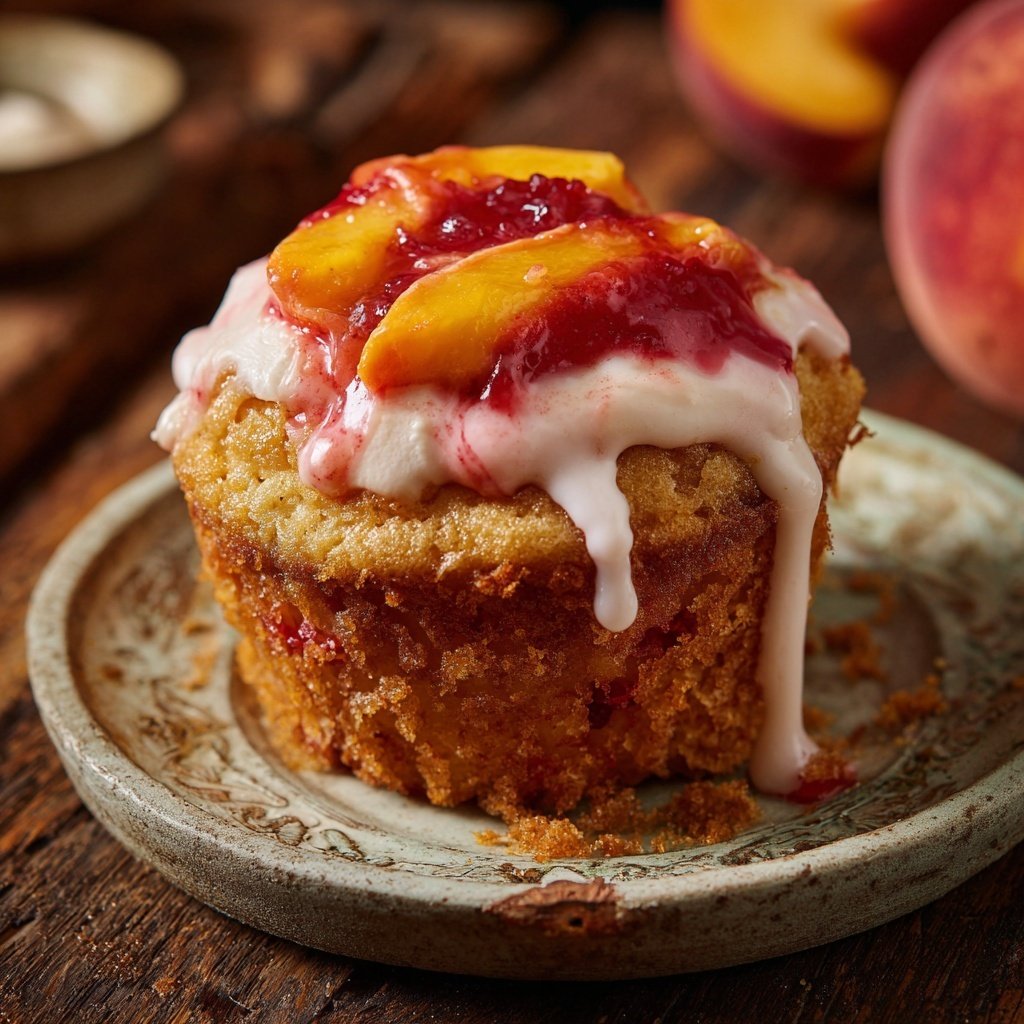 Peach Melba Cupcake Creation