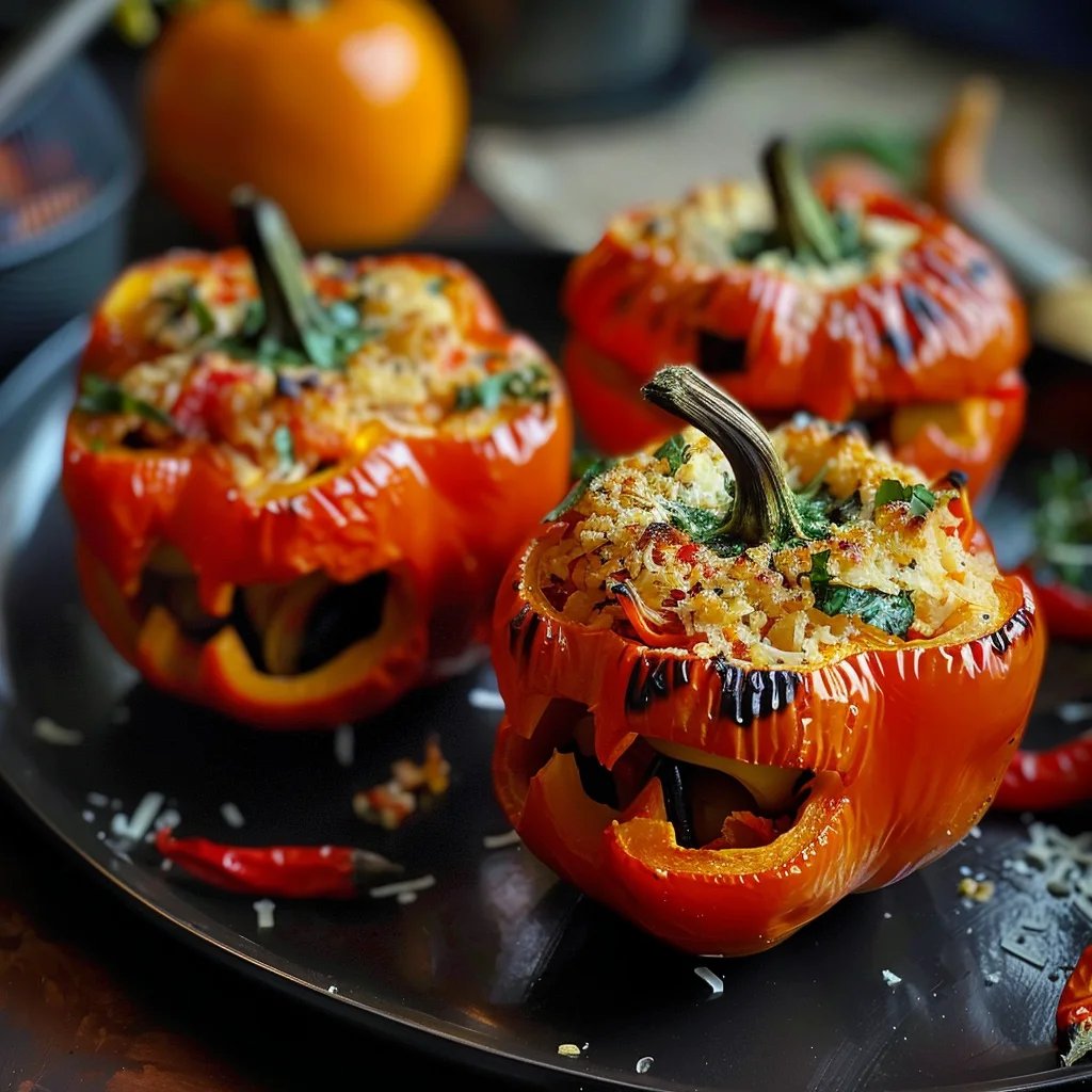 Halloween Stuffed Peppers