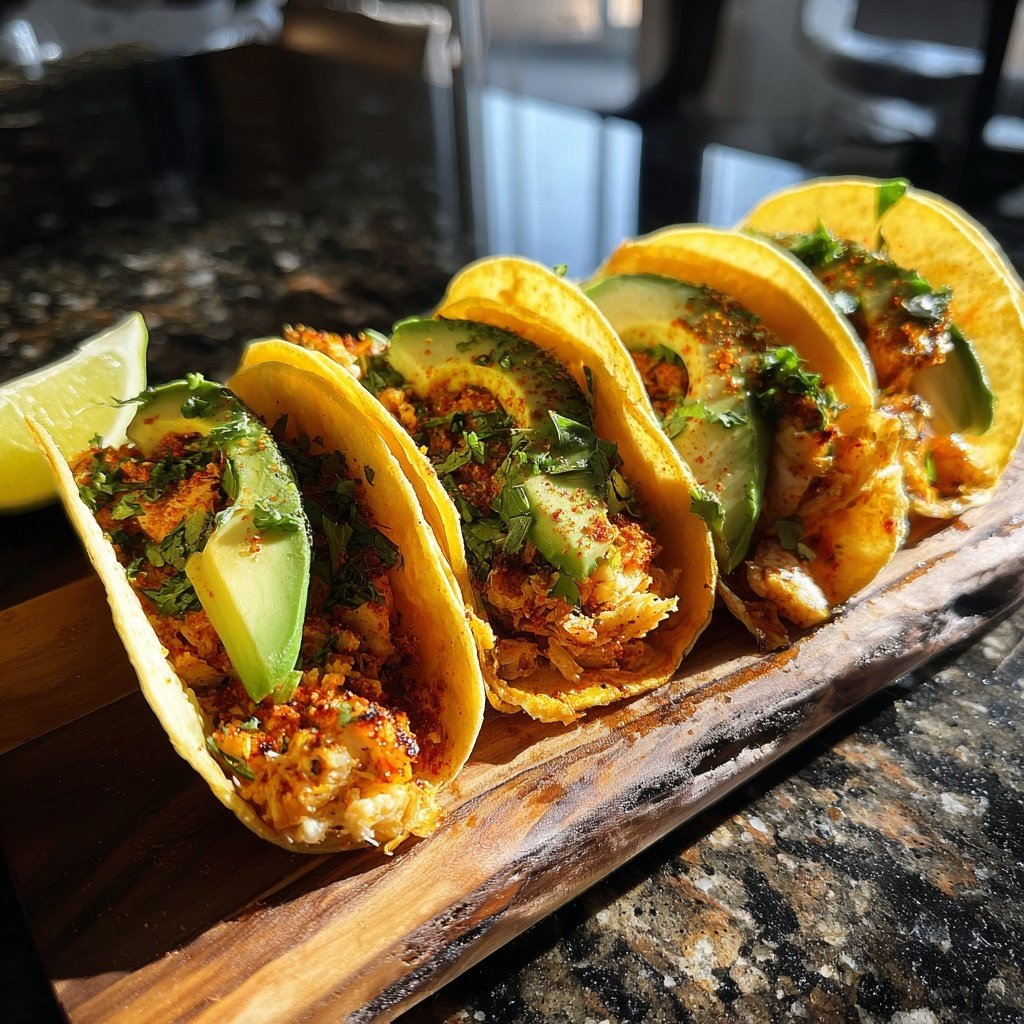 Savory Fish Tacos with Avocado