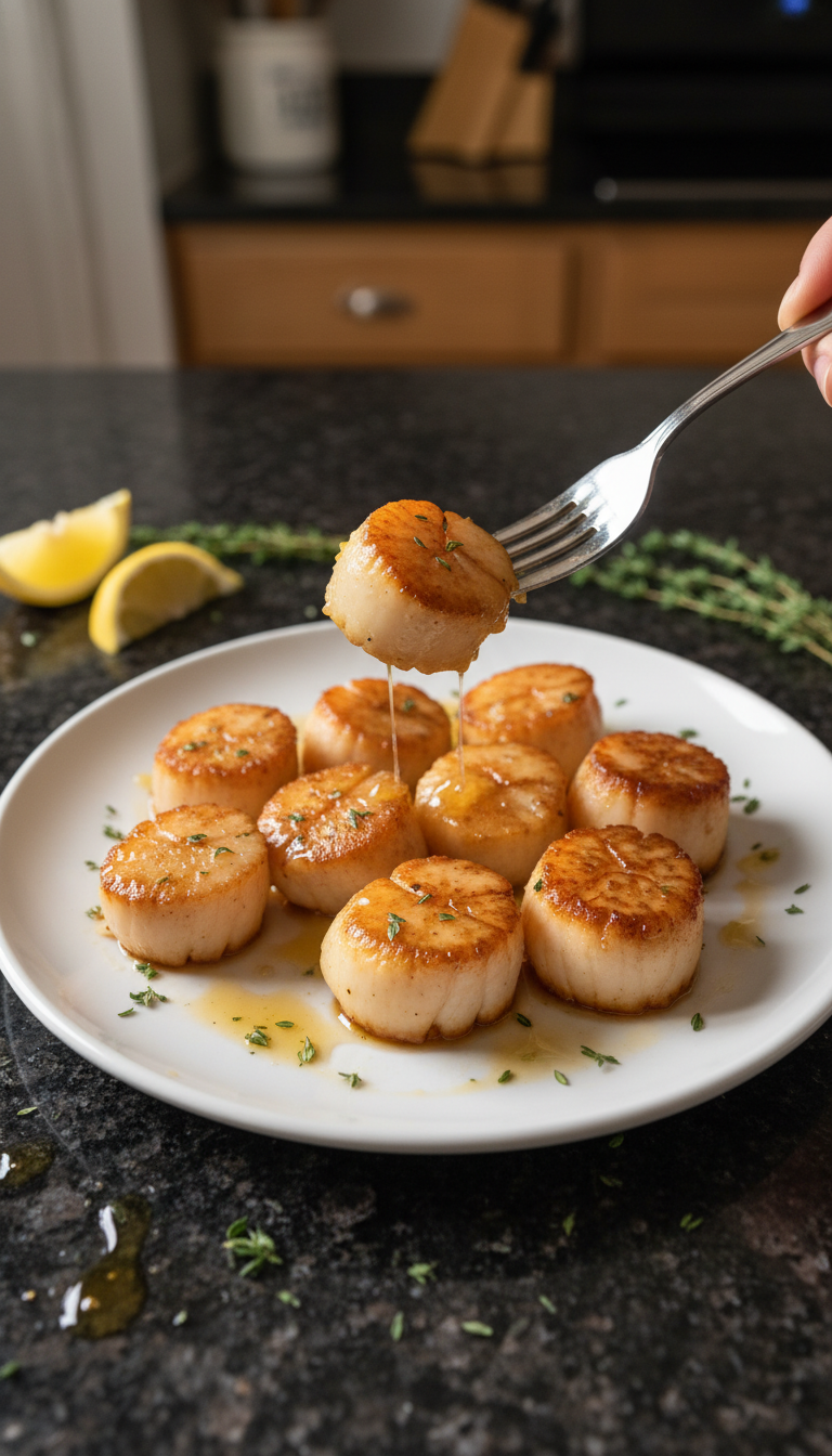 Honey Lemon Seared Scallops