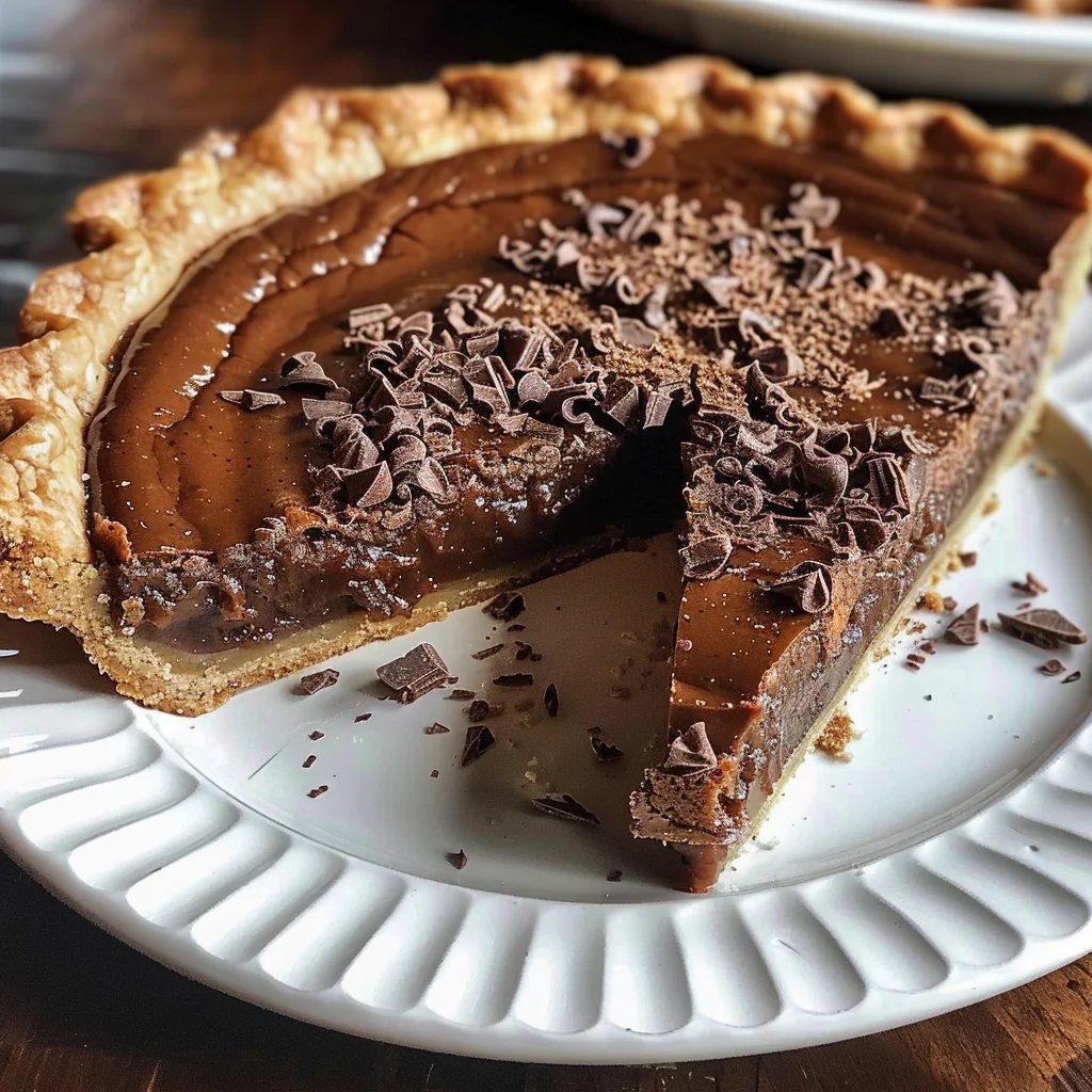 Dark Chocolate Chess Pie