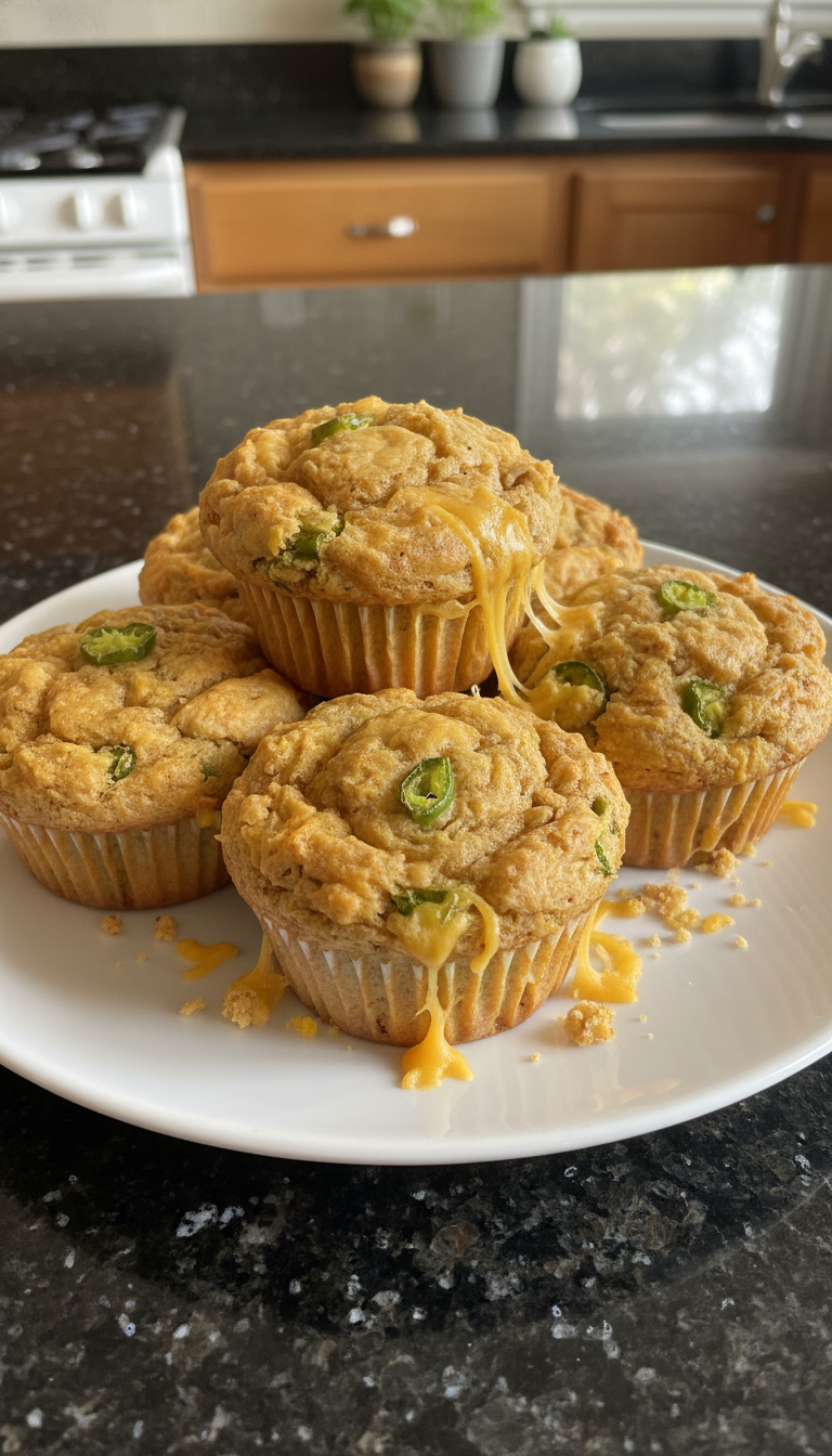 Savory Jalapeño Cheese Muffins