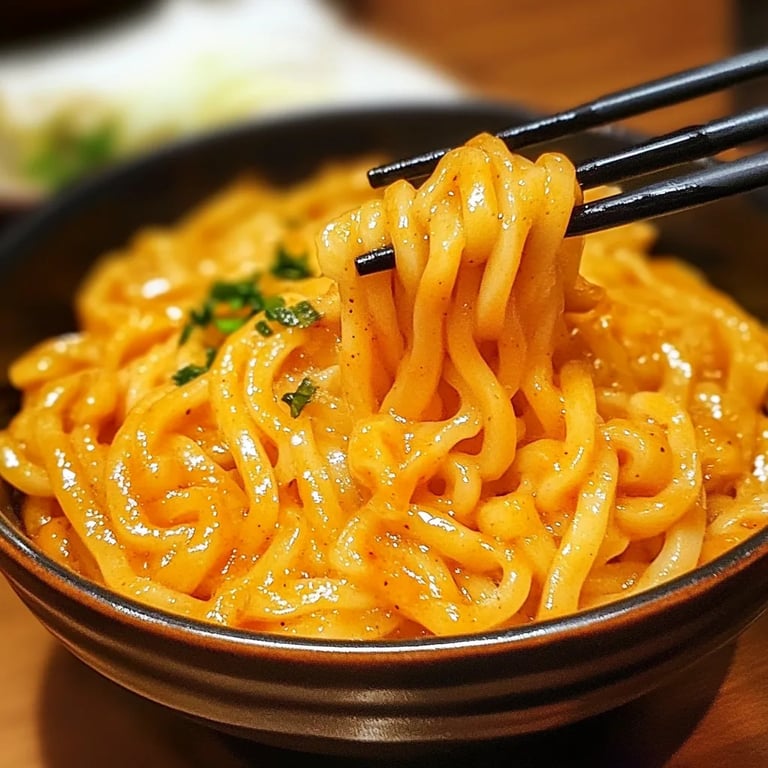 Creamy Gochujang Udon Noodles