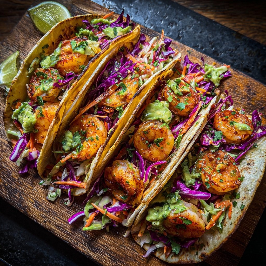 Spring Mojo Shrimp Tacos