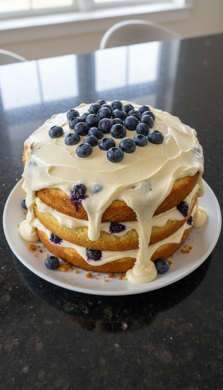 Sublime Lemon Blueberry Layer Cake