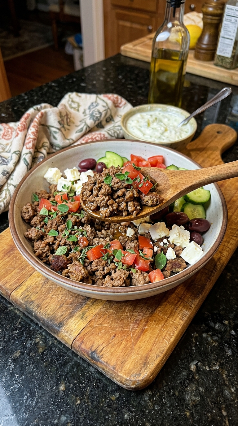 Mediterranean Ground Beef Bowls