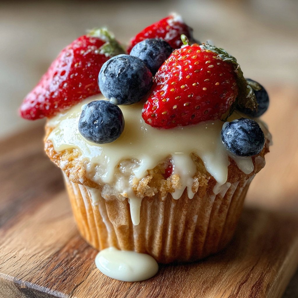 Berries and Cream Cupcake Topper