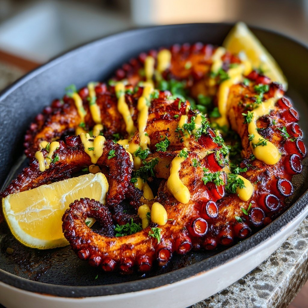 Grilled Octopus with Lemon Aioli