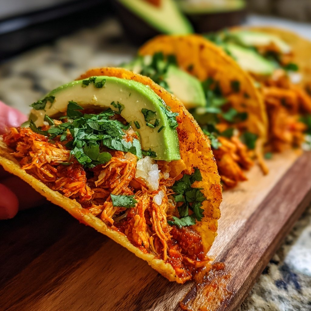 Crispy Chicken Tinga Tacos
