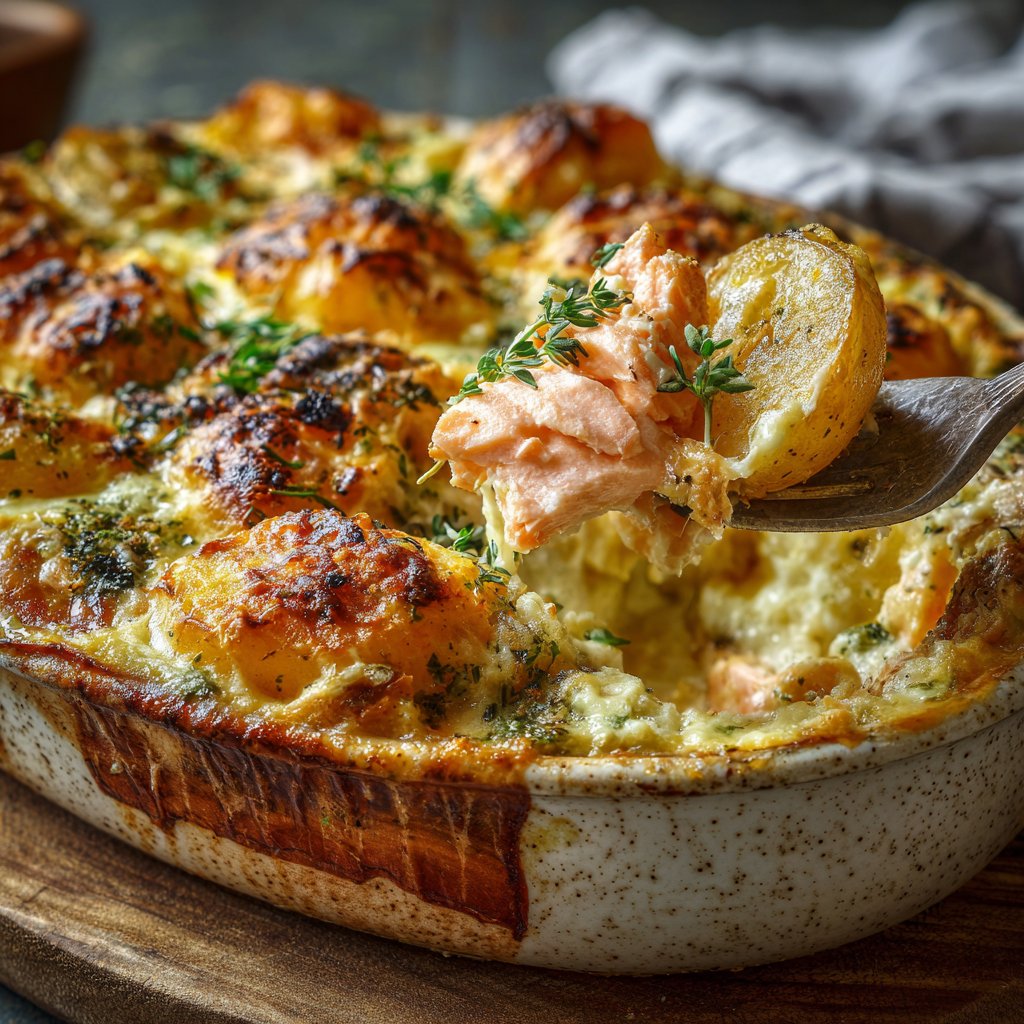 Comforting Salmon and Potato Bake