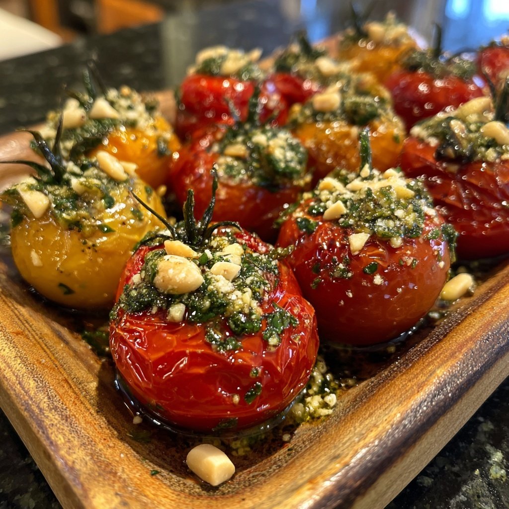Pesto Stuffed Cherry Tomatoes