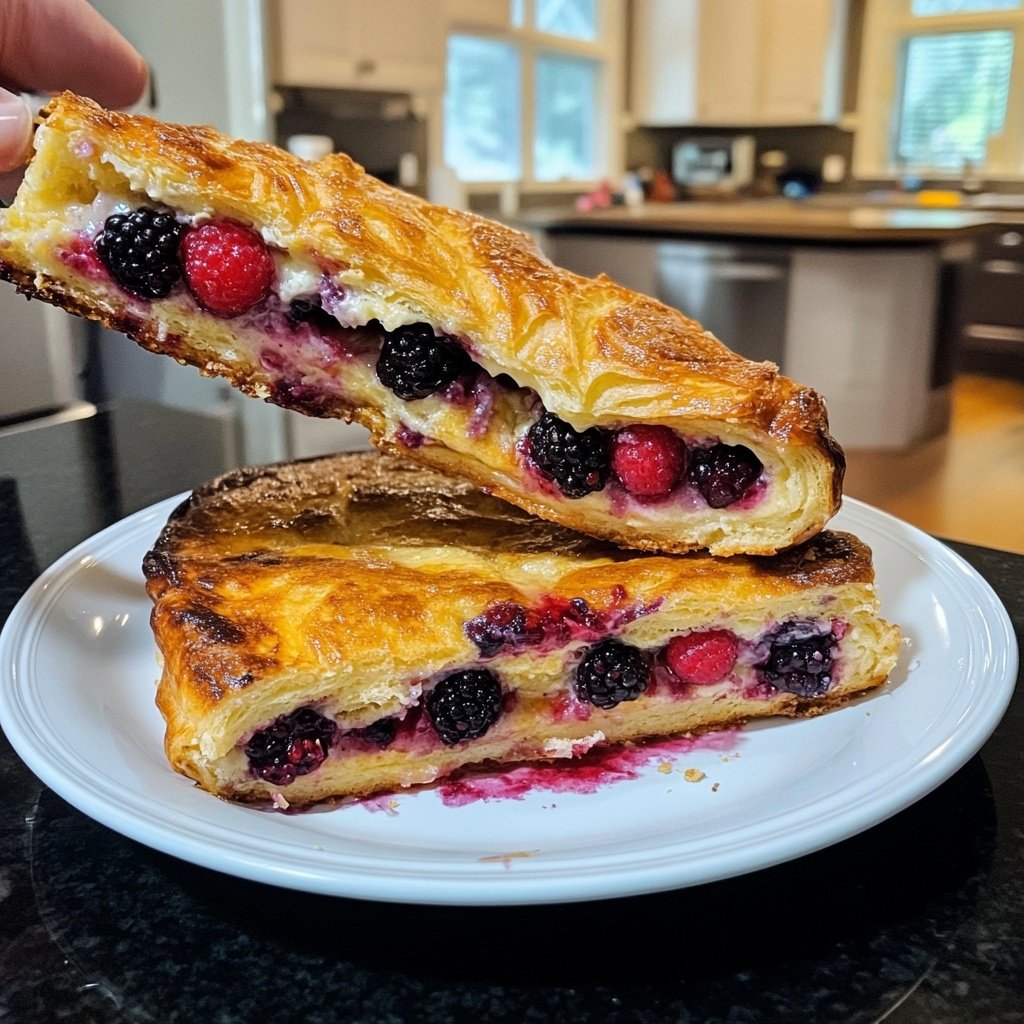 Festive Berry Croissant French Toast Bake​