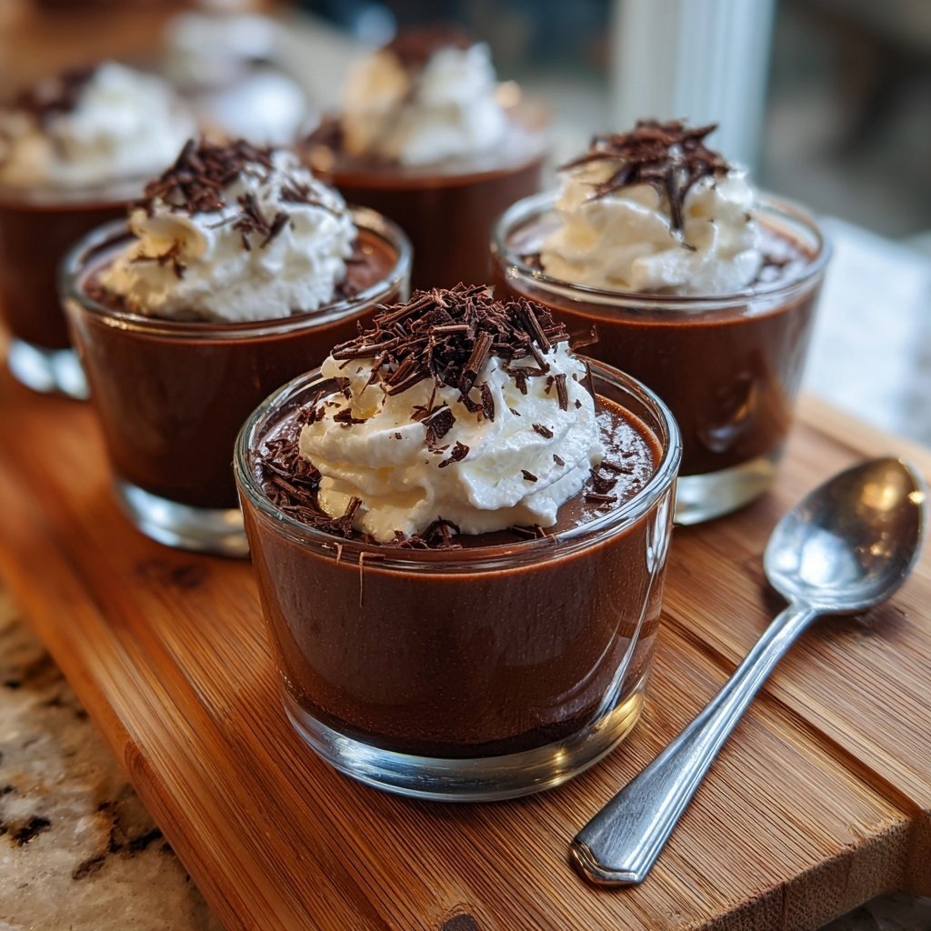 Silky Chocolate Pudding Cups