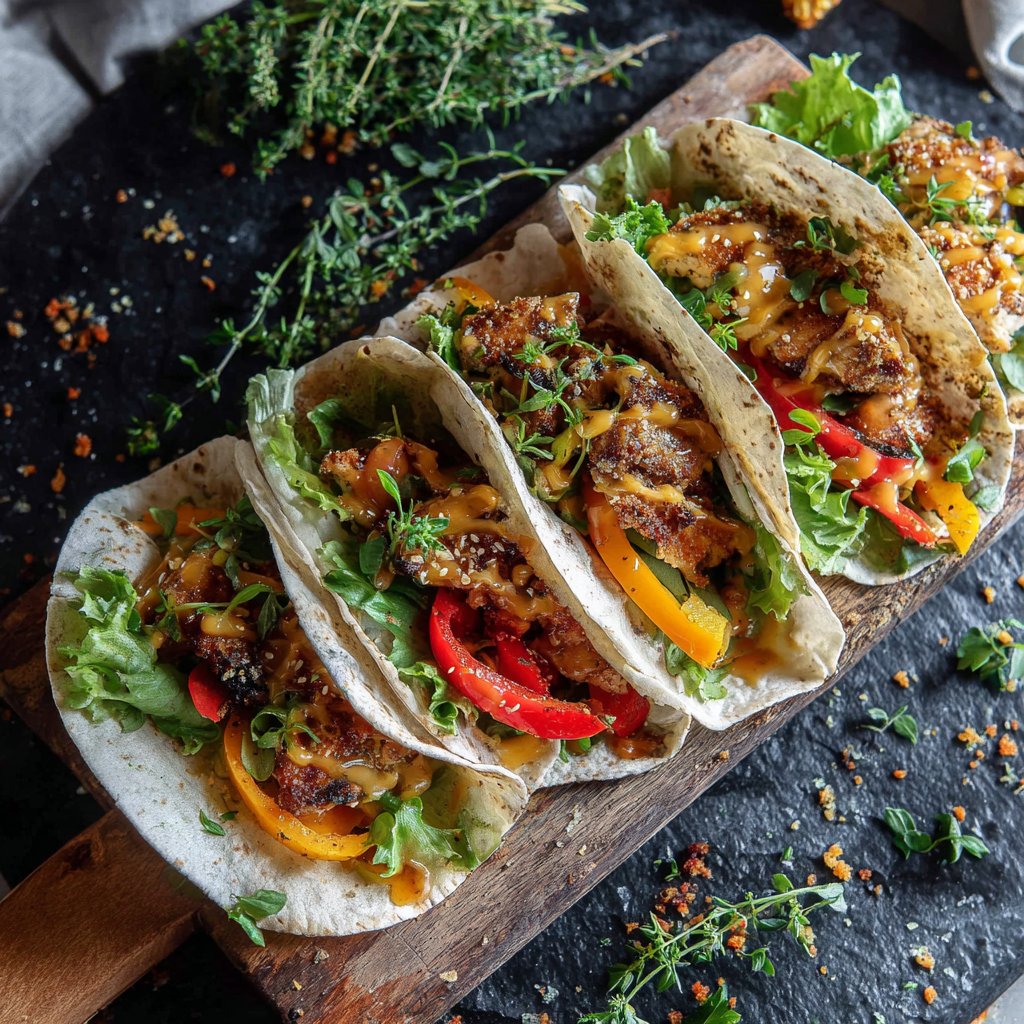 Honey Mustard Chicken Wraps