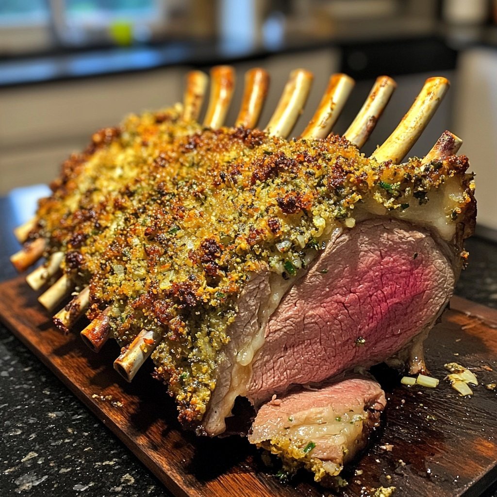 Garlic Herb-Crusted East Coast Rack Lamb
